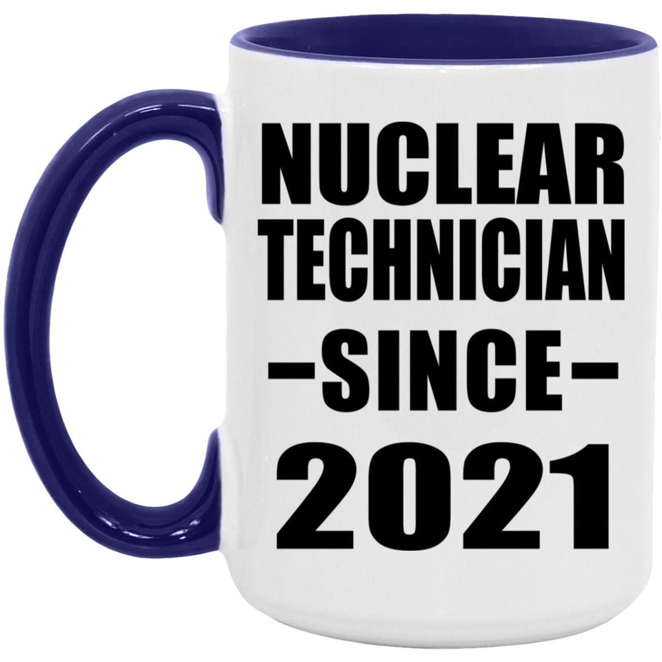 Nuclear Technician Since 2021 - 15oz Accent Mug Purple