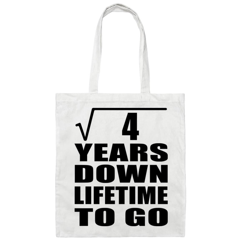 2nd Anniversary Square Root of 4 Years Lifetime To Go - Tote Bag White