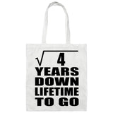 2nd Anniversary Square Root of 4 Years Lifetime To Go - Tote Bag White