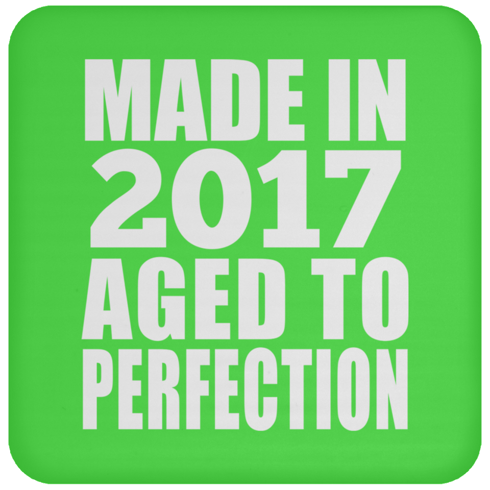 7th Birthday Made In 2017 Aged to Perfection - Drink Coaster