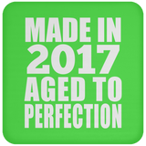 7th Birthday Made In 2017 Aged to Perfection - Drink Coaster