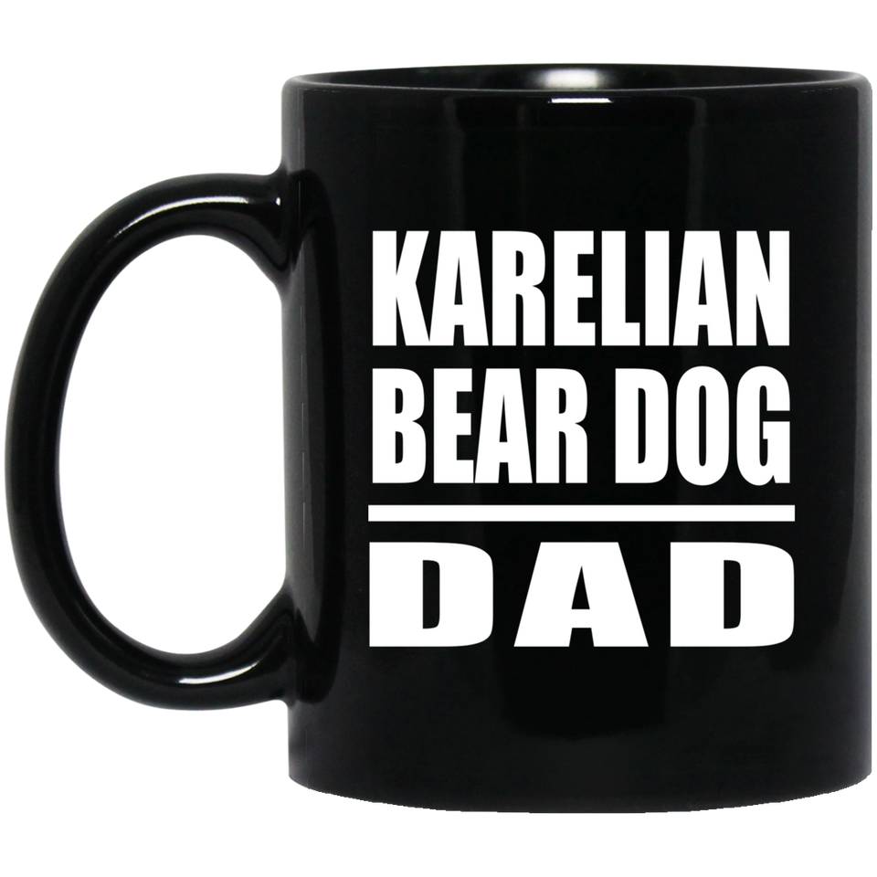 Karelian Bear Dog Dad - 11oz Coffee Mug Black