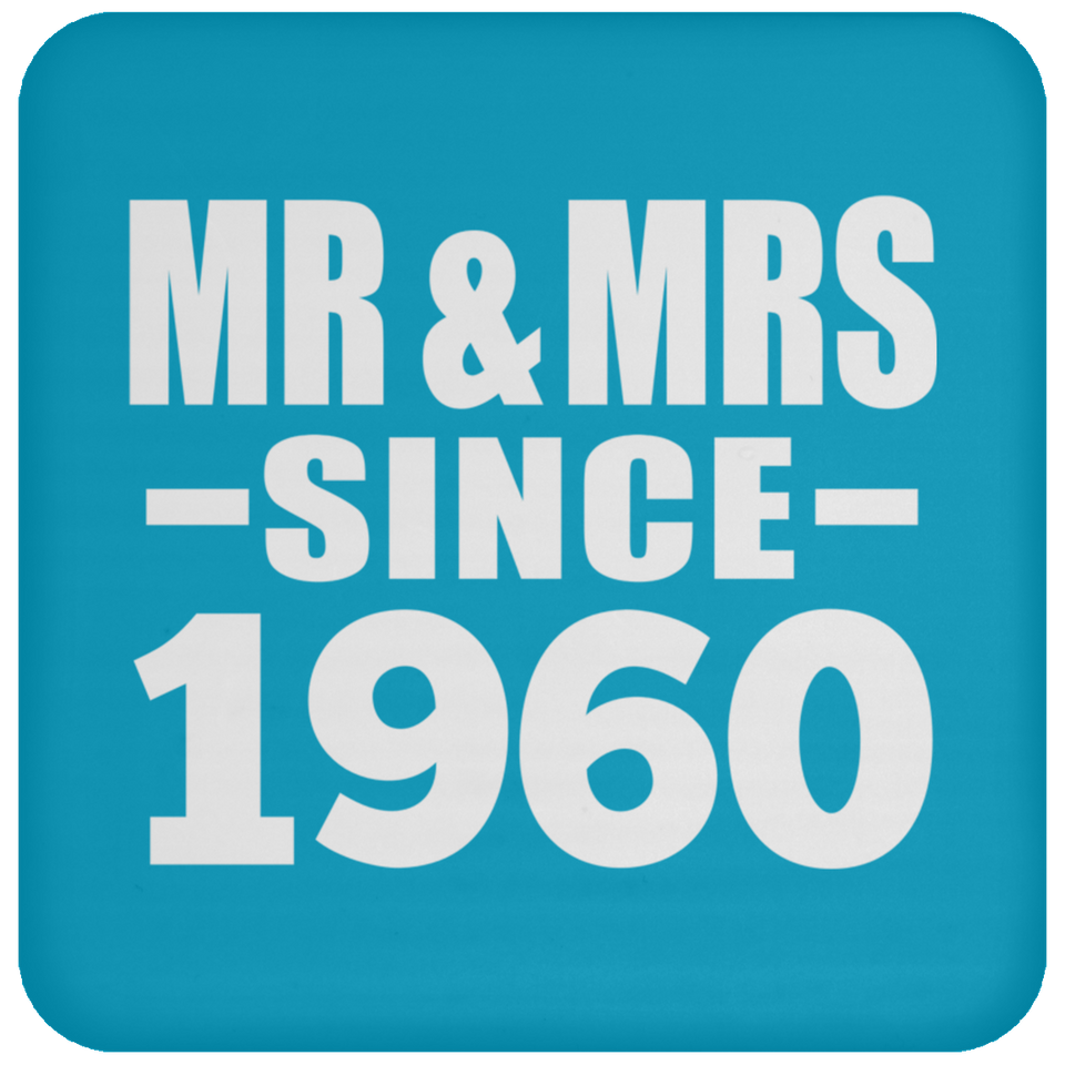 64th Anniversary Mr & Mrs Since 1960 - Drink Coaster