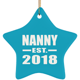 Nanny Established EST. 2018 - Star Ornament