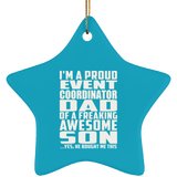 Proud Event Coordinator Dad Of Awesome Son - Star Ornament