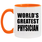 World's Greatest Physician - 11oz Accent Mug Orange