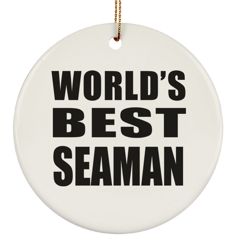 World's Best Seaman - Circle Ornament