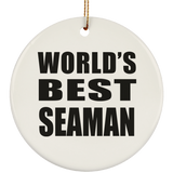 World's Best Seaman - Circle Ornament