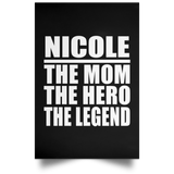 Nicole The Mom The Hero The Legend - Poster Portrait
