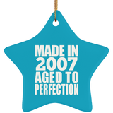 17th Birthday Made In 2007 Aged to Perfection - Star Ornament