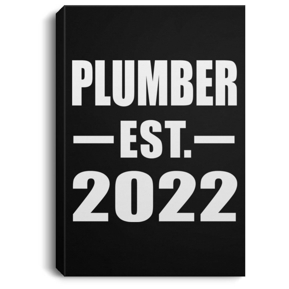 Plumber Established EST. 2022 - Canvas Portrait