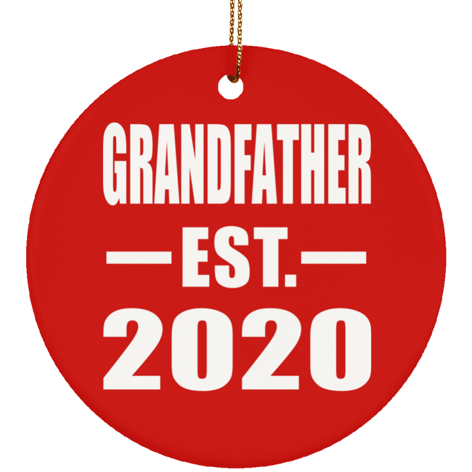 Grandfather Established EST. 2020 - Circle Ornament