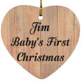 Jim Baby's First Christmas - Heart Ornament C