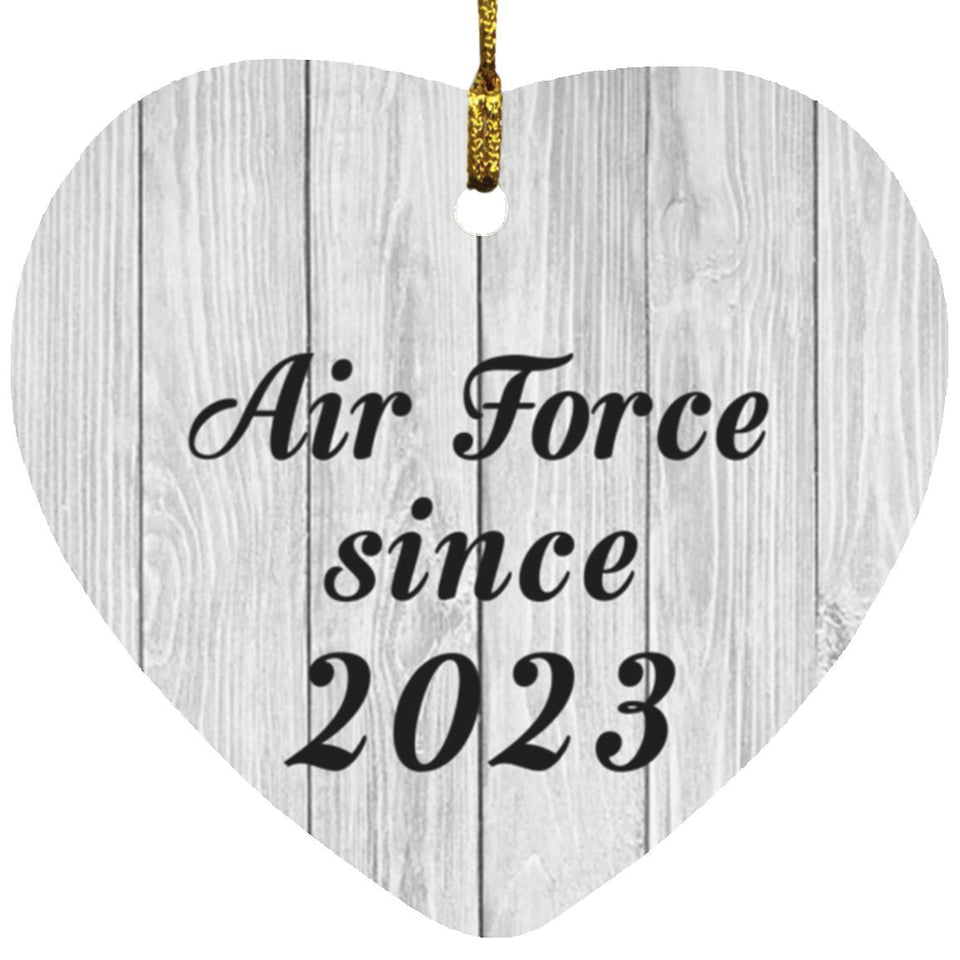 Air Force Since 2023 - Heart Ornament F