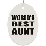 World's Best Aunt - Oval Ornament