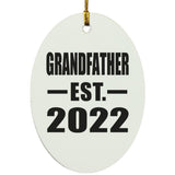 Grandfather Established EST. 2022 - Oval Ornament