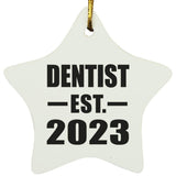 Dentist Established EST. 2023 - Star Ornament
