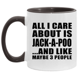All I Care About Is Jack-A-Poo - 11oz Accent Mug Black