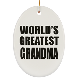 World's Greatest Grandma - Oval Ornament