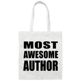 Most Awesome Author - Tote Bag White