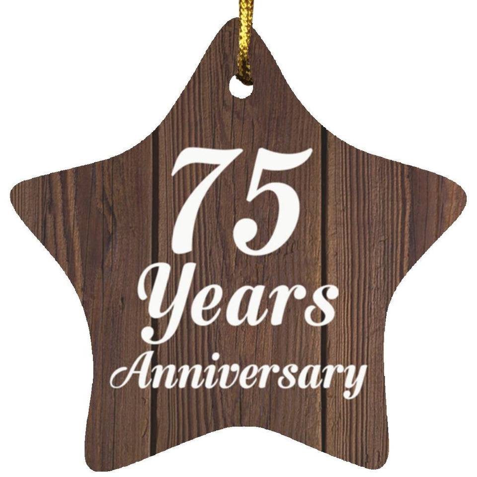 75th Anniversary 75 Years Anniversary - Star Ornament D