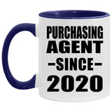 Purchasing Agent Since 2020 - 11oz Accent Mug Purple