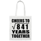29th Anniversary Cheers To Square Root of 841 Years Together - Tote Bag White