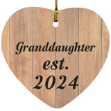 Granddaughter Established EST. 2024 - Heart Ornament C