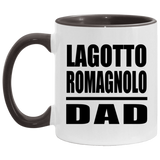 Lagotto Romagnolo Dad - 11oz Accent Mug Black