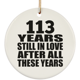 113th Anniversary 113 Years Still In Love After These Years - Circle Ornament
