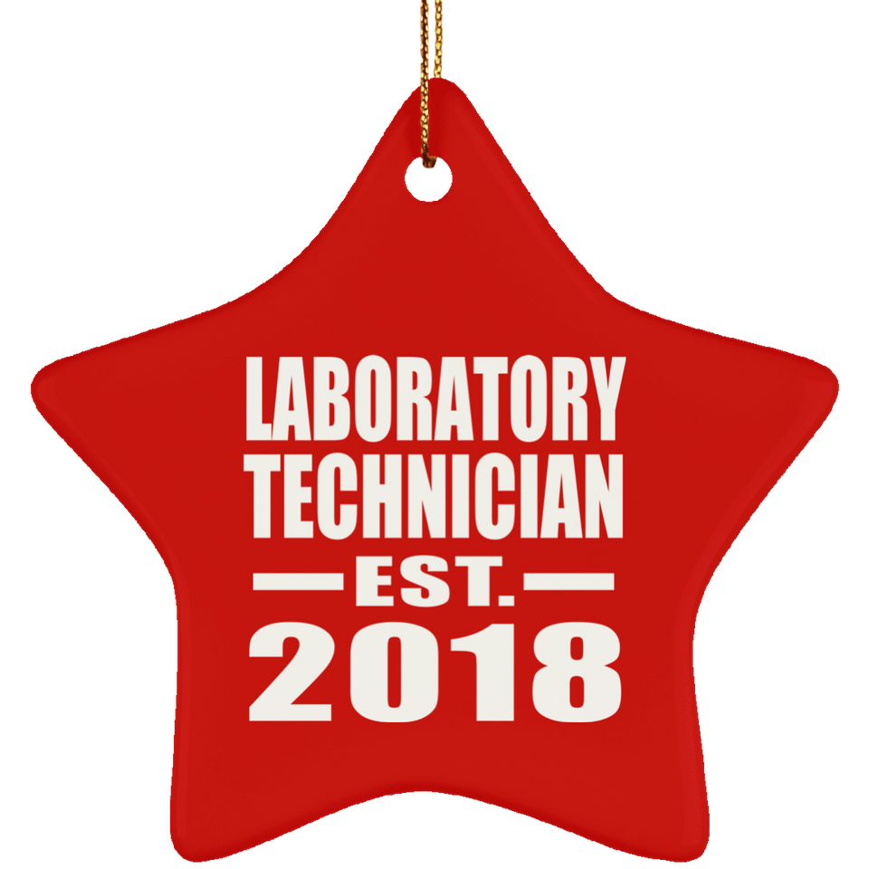 Laboratory Technician Established EST. 2018 - Star Ornament