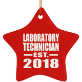 Laboratory Technician Established EST. 2018 - Star Ornament