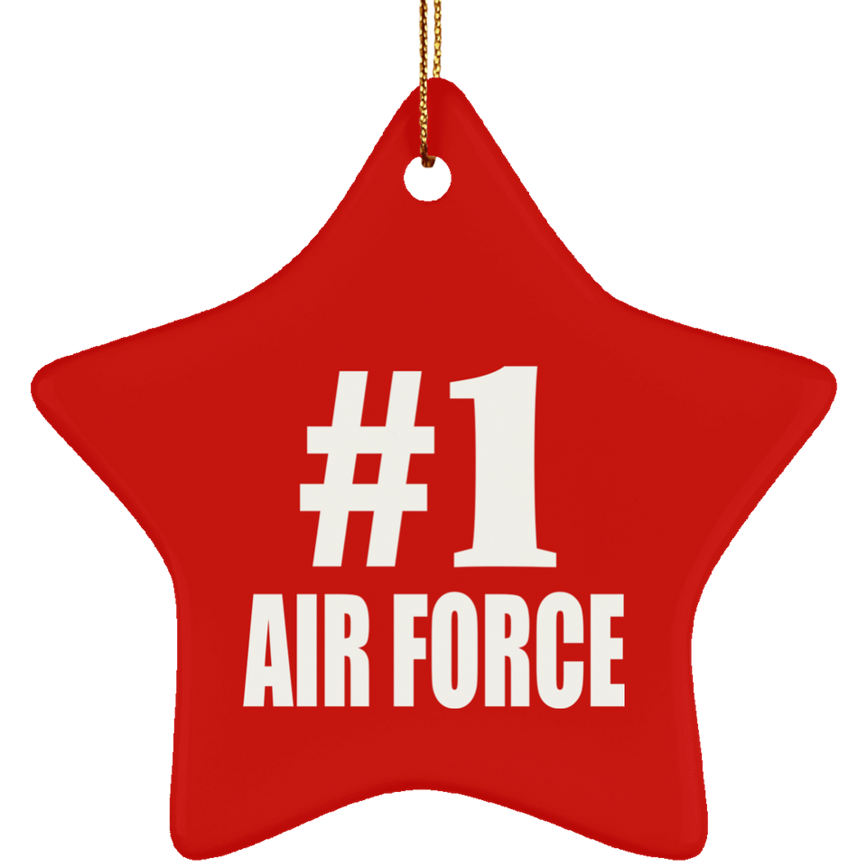 Number One #1 Air Force - Star Ornament