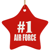 Number One #1 Air Force - Star Ornament