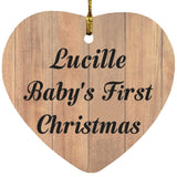 Lucille Baby's First Christmas - Heart Ornament C