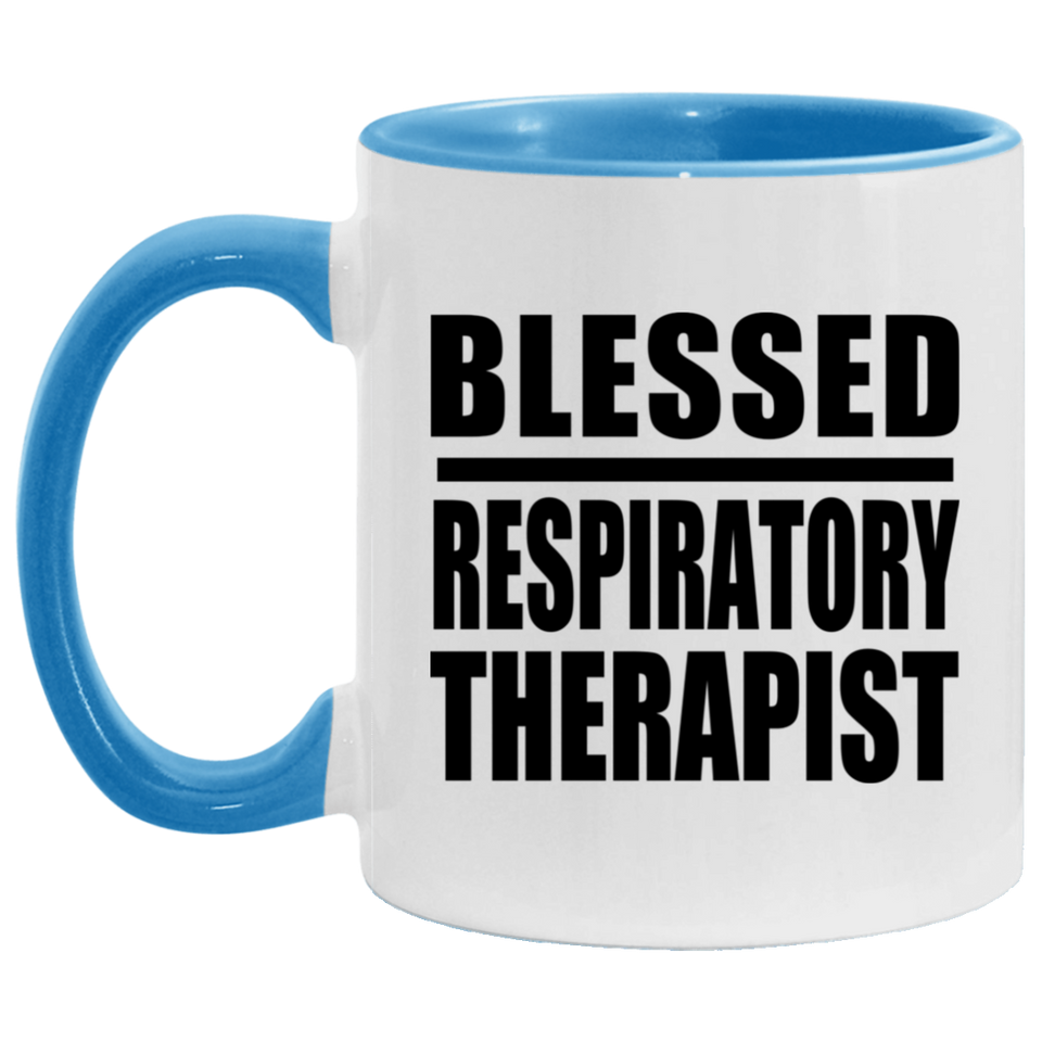 Blessed Respiratory Therapist - 11oz Accent Mug Blue