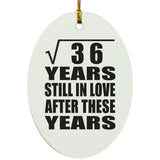 6th Anniversary Square Root of 36 Years Still In Love - Oval Ornament