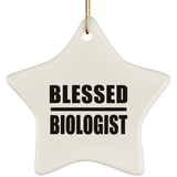 Blessed Biologist - Star Ornament