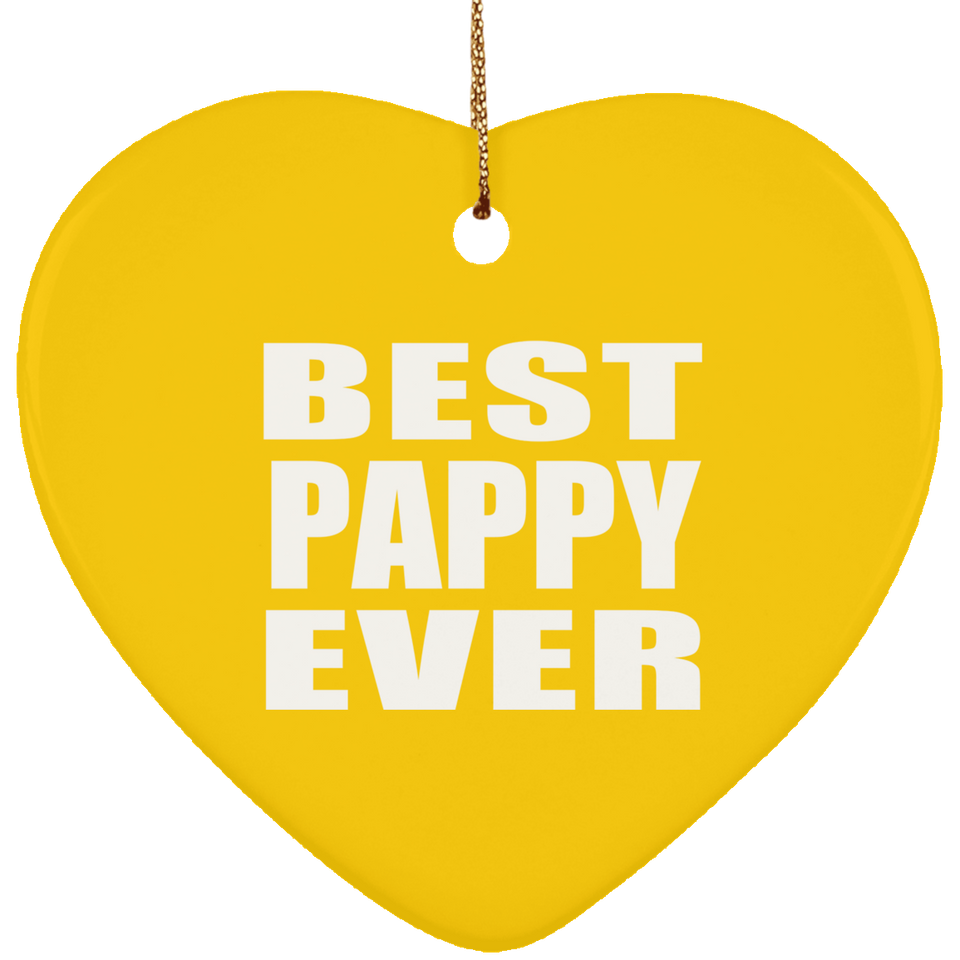 Best Pappy Ever - Heart Ornament