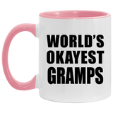 World's Okayest Gramps - 11oz Accent Mug Pink