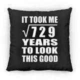 27th Birthday Took Square Root of 729 Years To Look Good - Throw Pillow Black