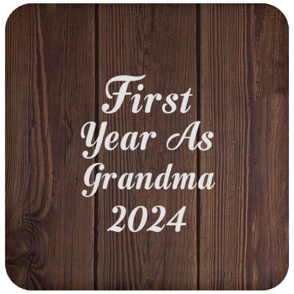 First Year As Grandma 2024 - Drink Coaster D
