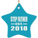 Step Father Established EST. 2018 - Star Ornament