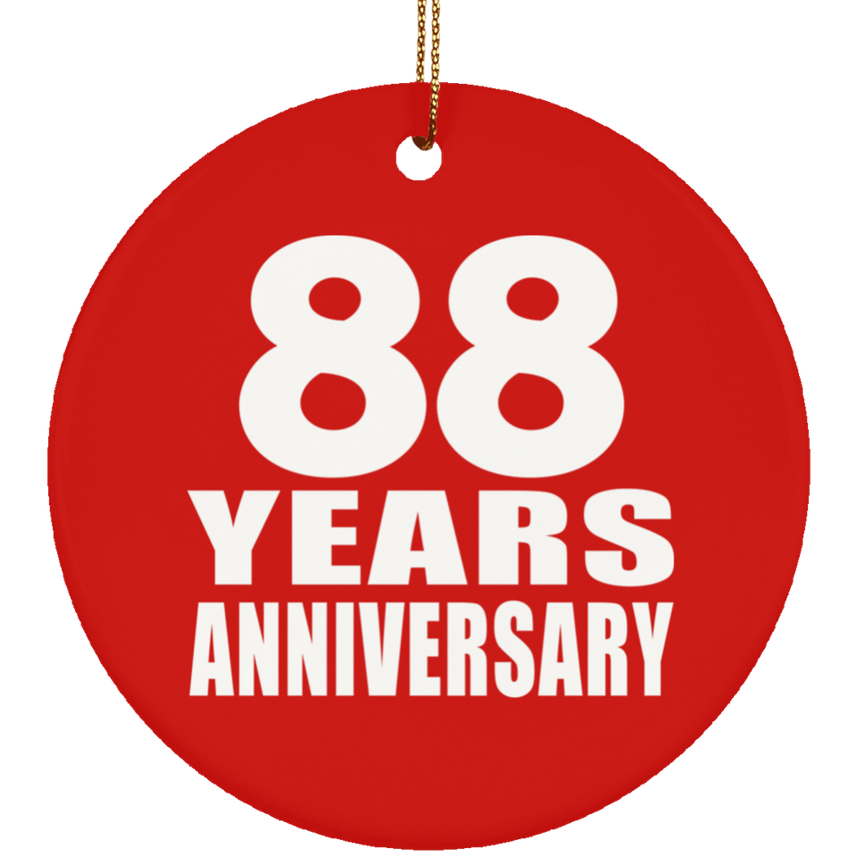 88th Anniversary 88 Years Anniversary - Circle Ornament