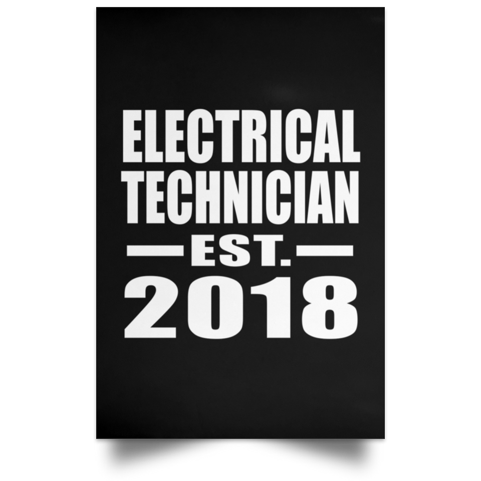 Electrical Technician Established EST. 2018 - Poster Portrait