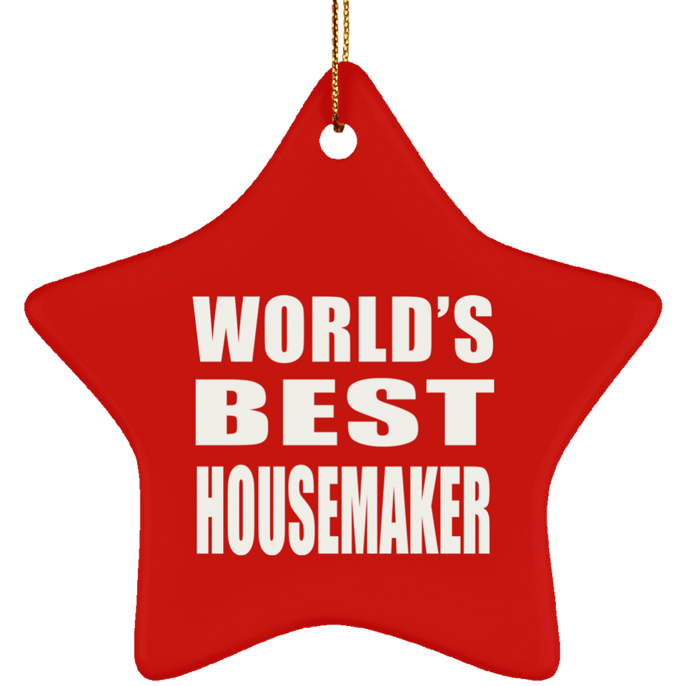 World's Best Housemaker - Star Ornament