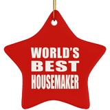 World's Best Housemaker - Star Ornament