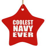 Coolest Navy Ever - Star Ornament
