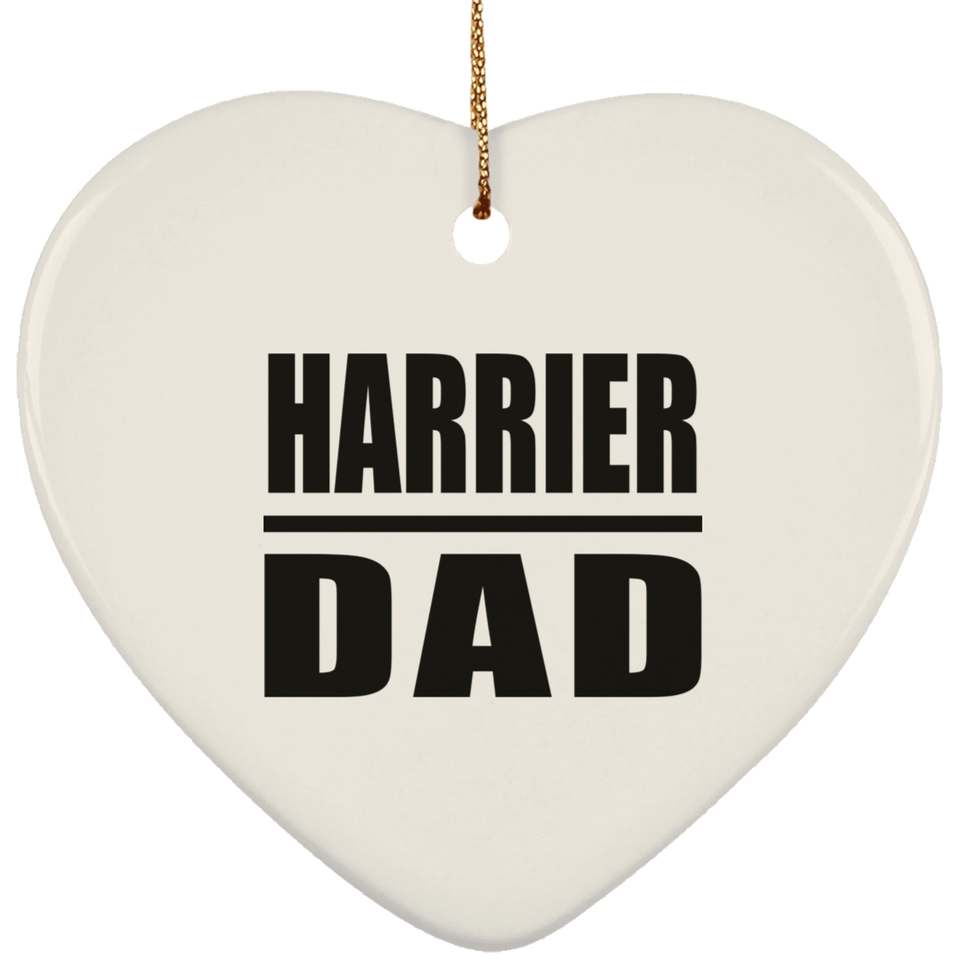Harrier Dad - Heart Ornament