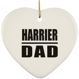 Harrier Dad - Heart Ornament